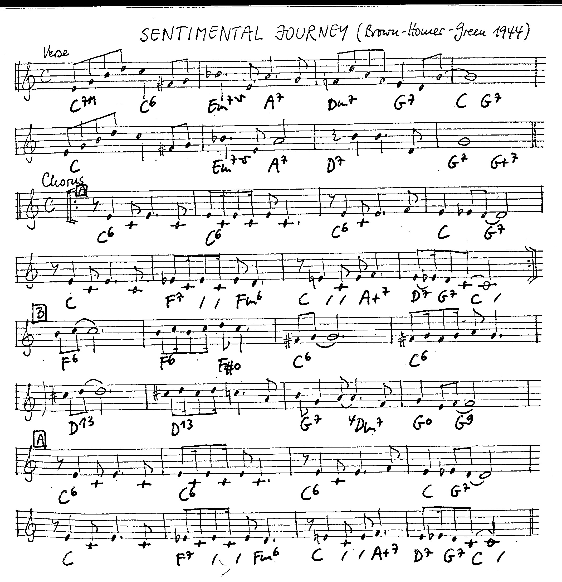 sentimental journey leadsheet – book us for your next 20s or gatsby event